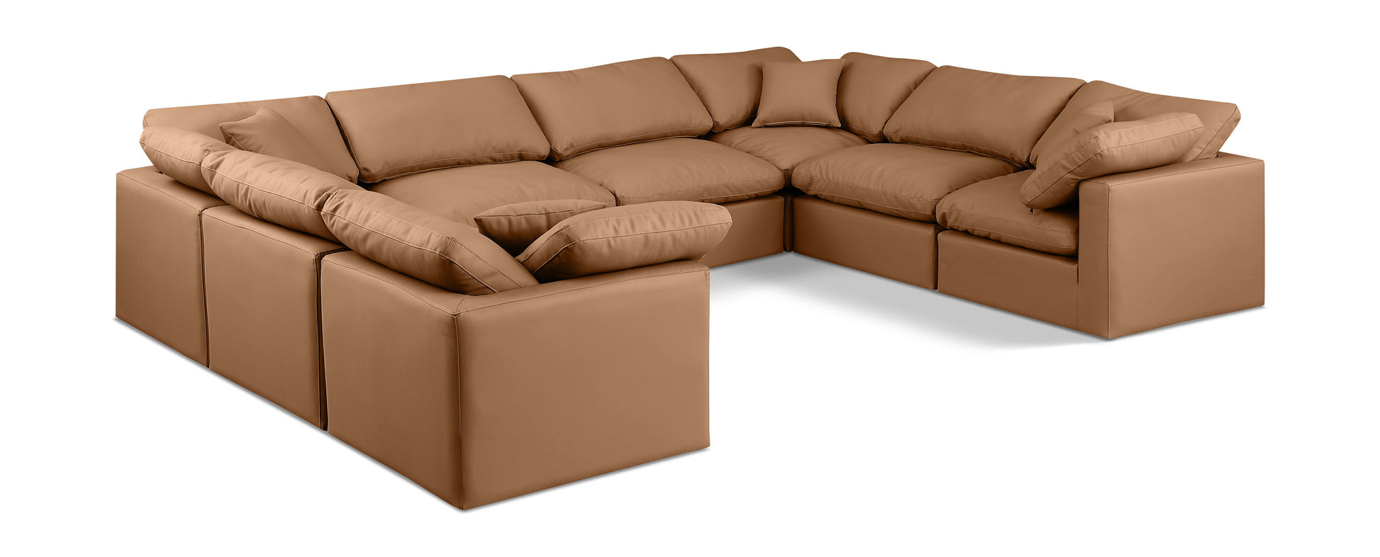 Indulge - Faux Leather 8 Piece Modular Sectional