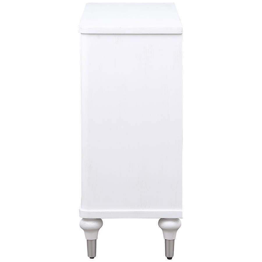Cardella - 2 Door Mandala Accent Cabinet - Distressed White