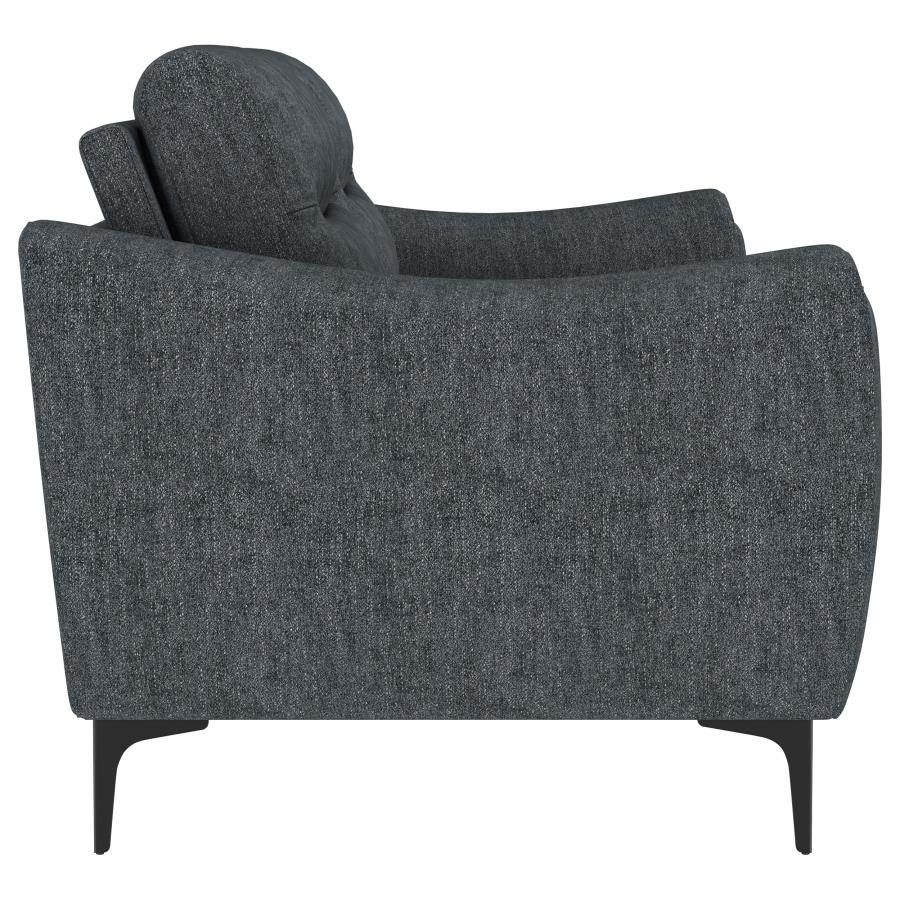 Nolan - 2 Piece Upholstered Sofa Set - Charcoal