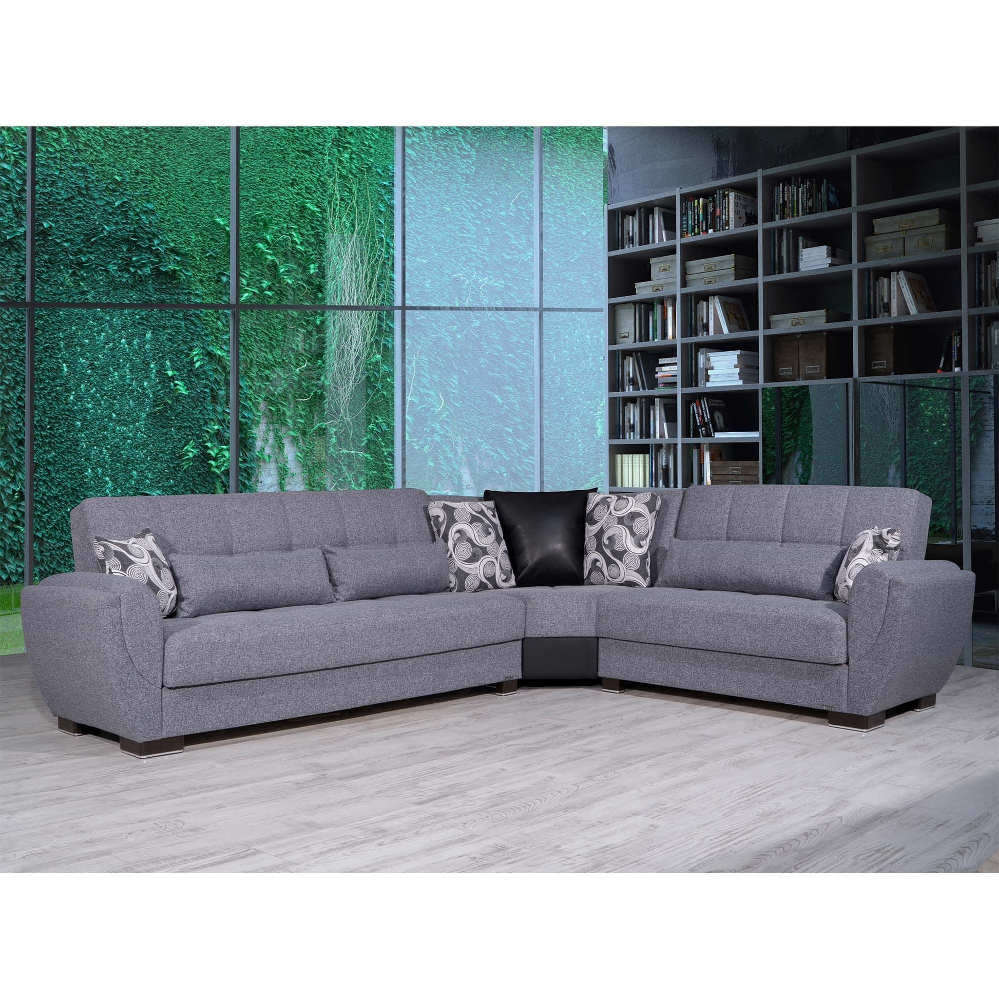 Ottomanson Armada Air - Upholstered Convertible Sectional With Storage - Polyester