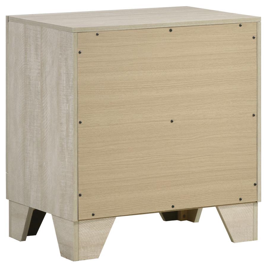 Trenton - 2-Drawer Nightstand Bedside Table - Rustic Cream