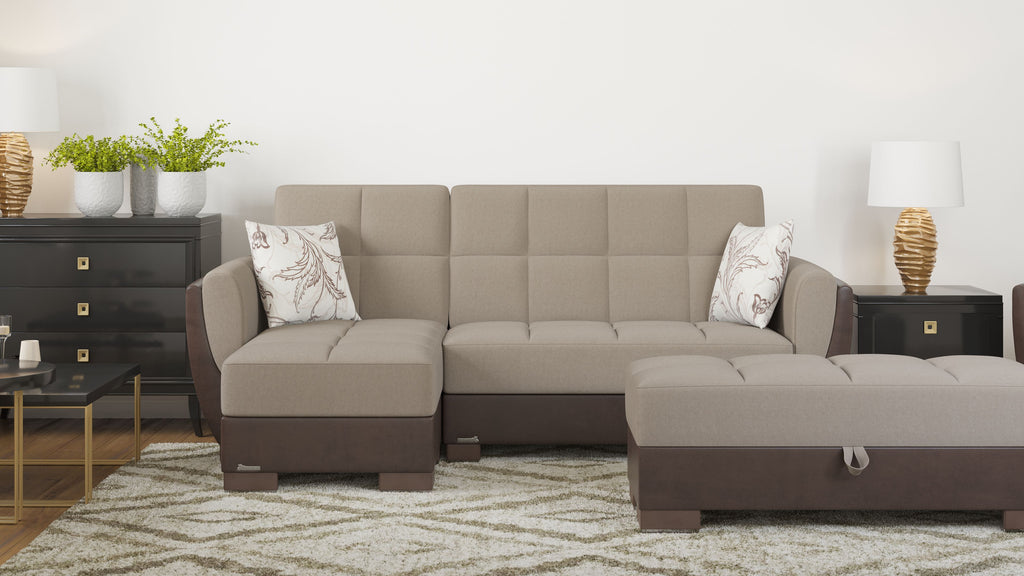 Ottomanson Armada Air - Upholstered Convertible Chaise Lounge With Storage