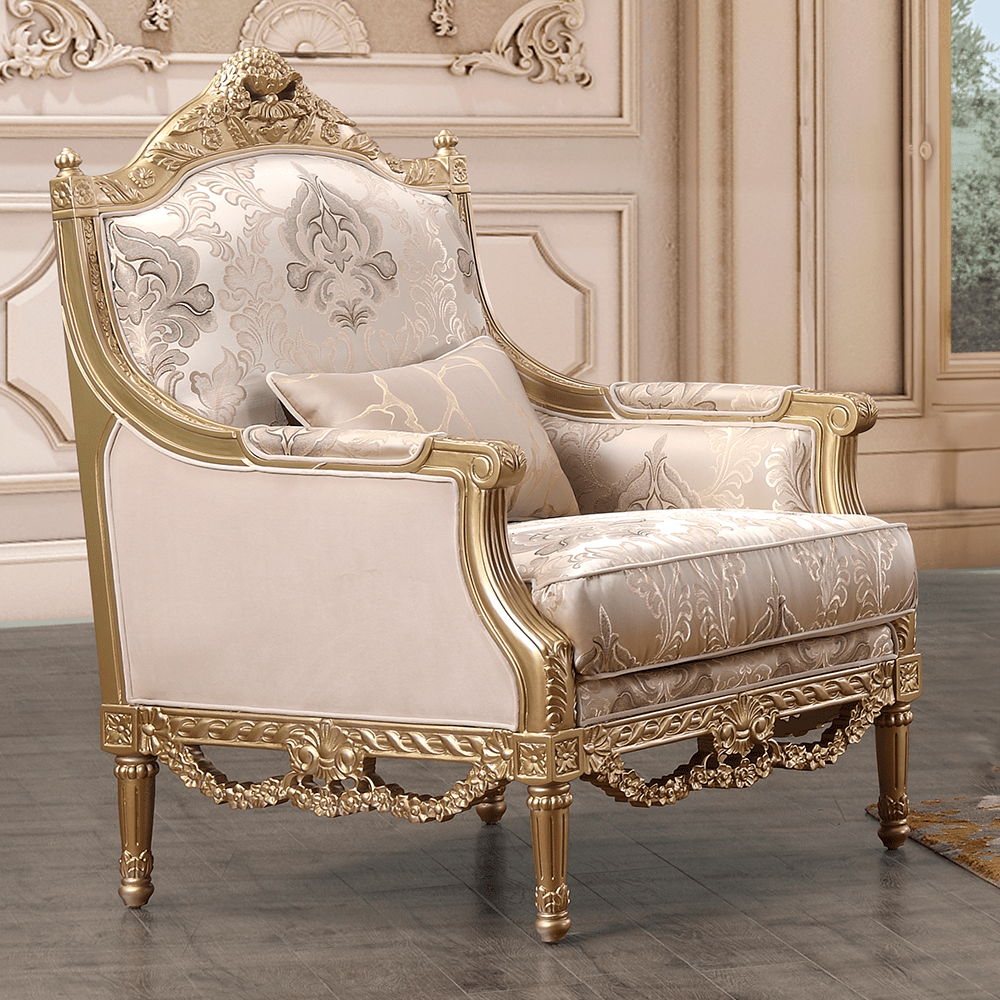 HD-56 - Chair - Beige / Gold