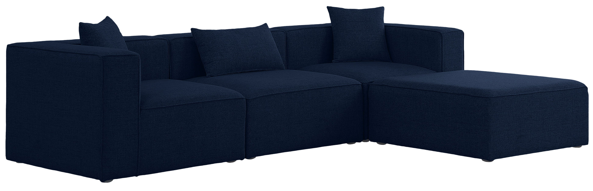 Cube - Linen 4 Piece Modular Sectional With Chaise