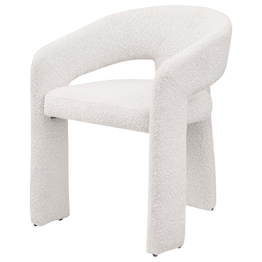 Eudora - Boucle Upholstered Dining Arm Chair