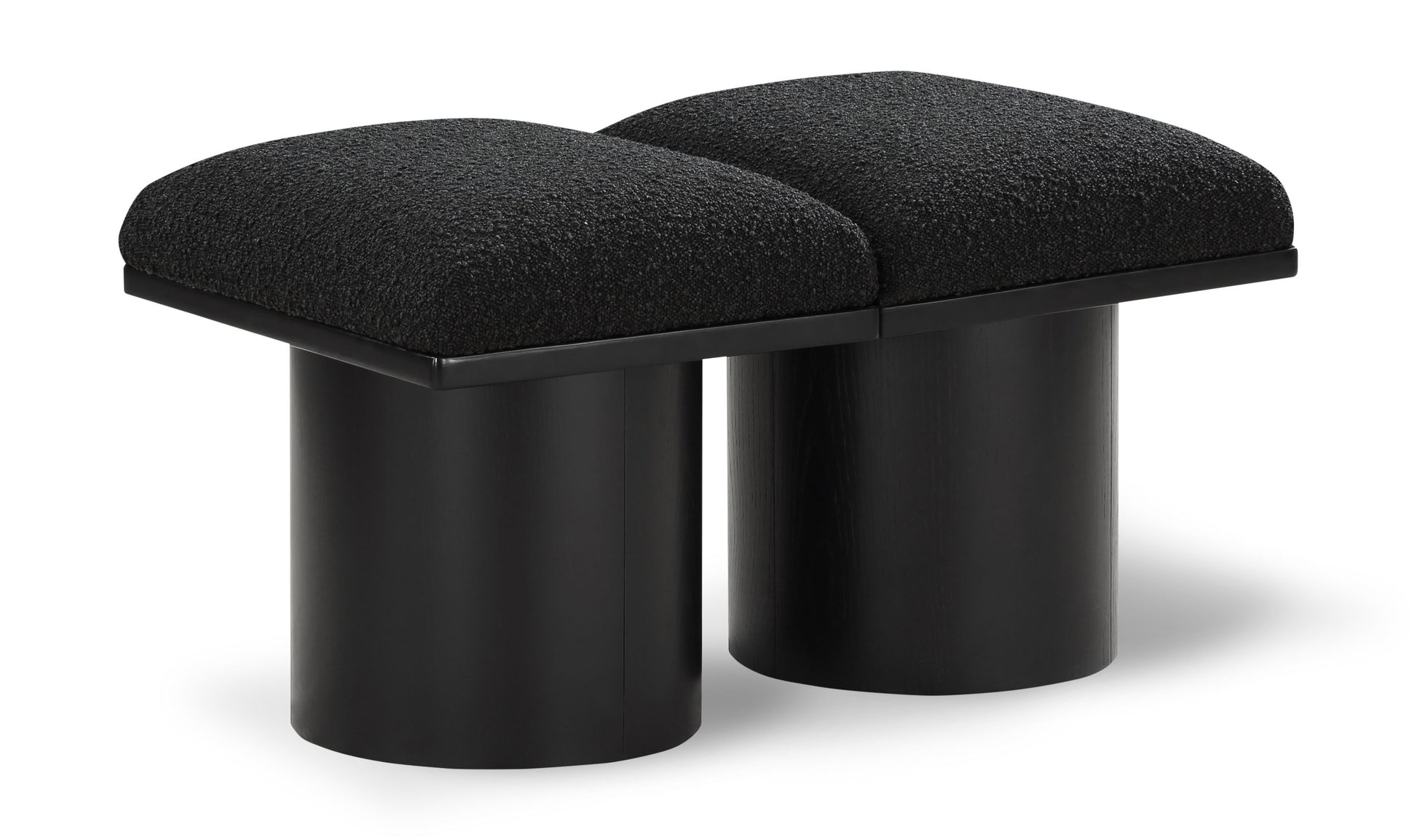 Pavilion - 2 Piece Modular Bench With Black Base