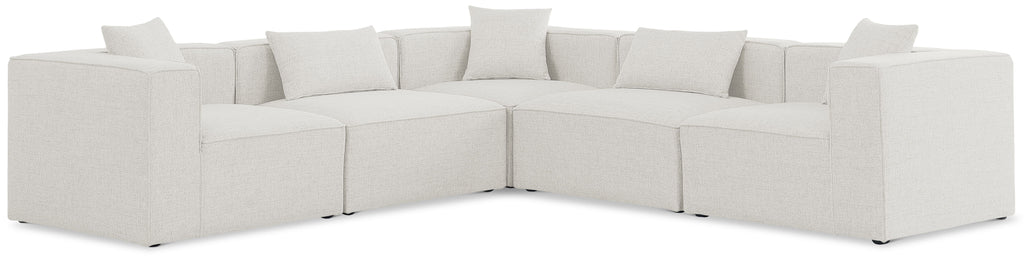 Cube - Linen 5 Piece Modular Corner Sectional