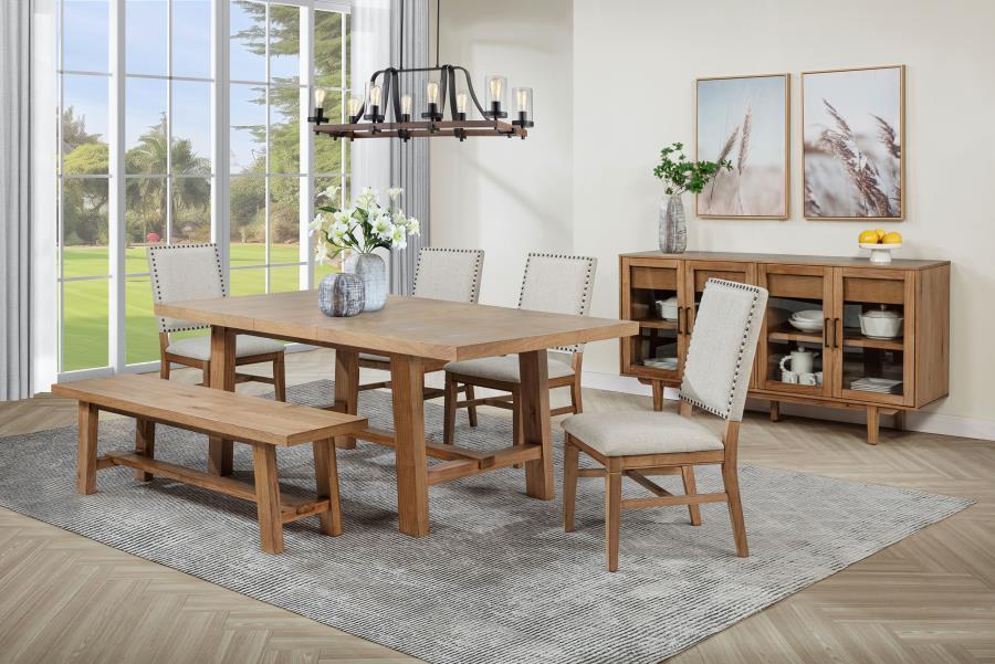 Middleton - Extension Leaf Dining Table - Natural Brown