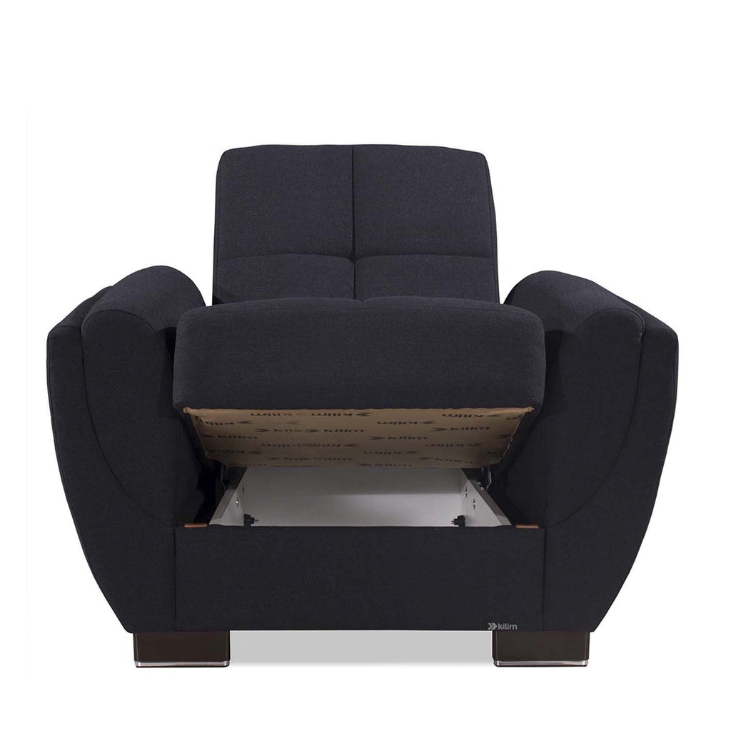 Ottomanson Armada Air - Upholstered Convertible Armchair With Storage - Polyester