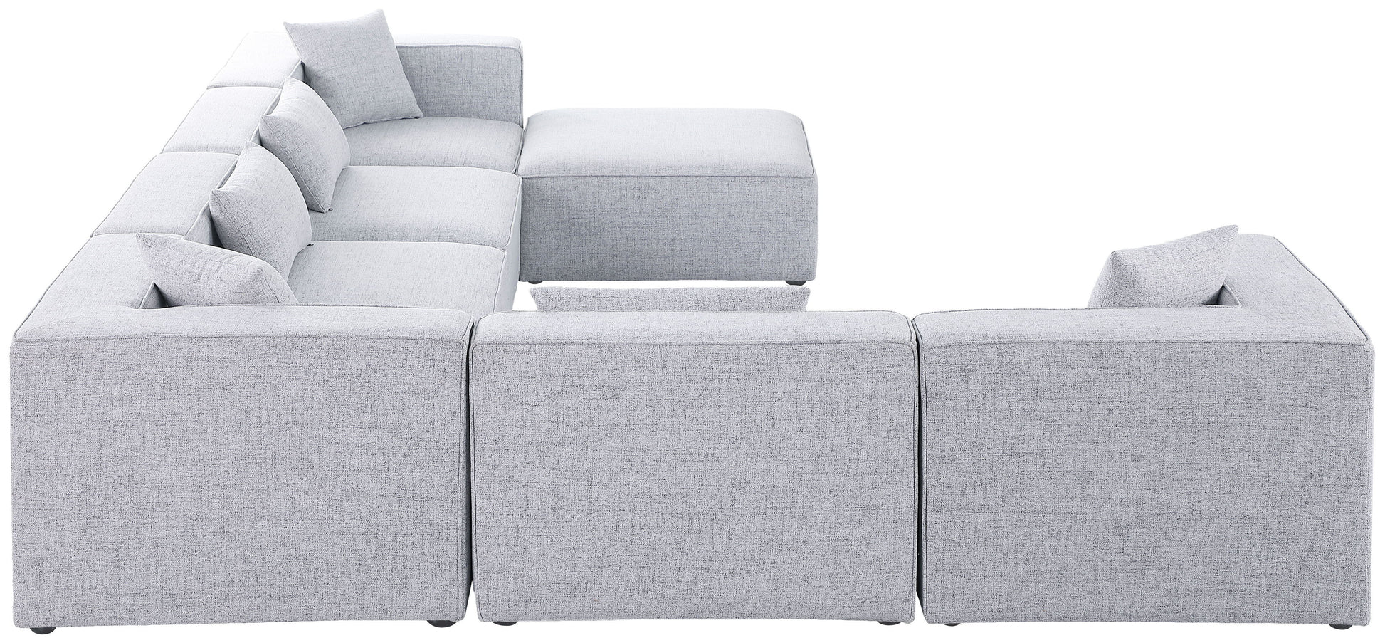 Cube - Linen 7 Piece Modular Sectional