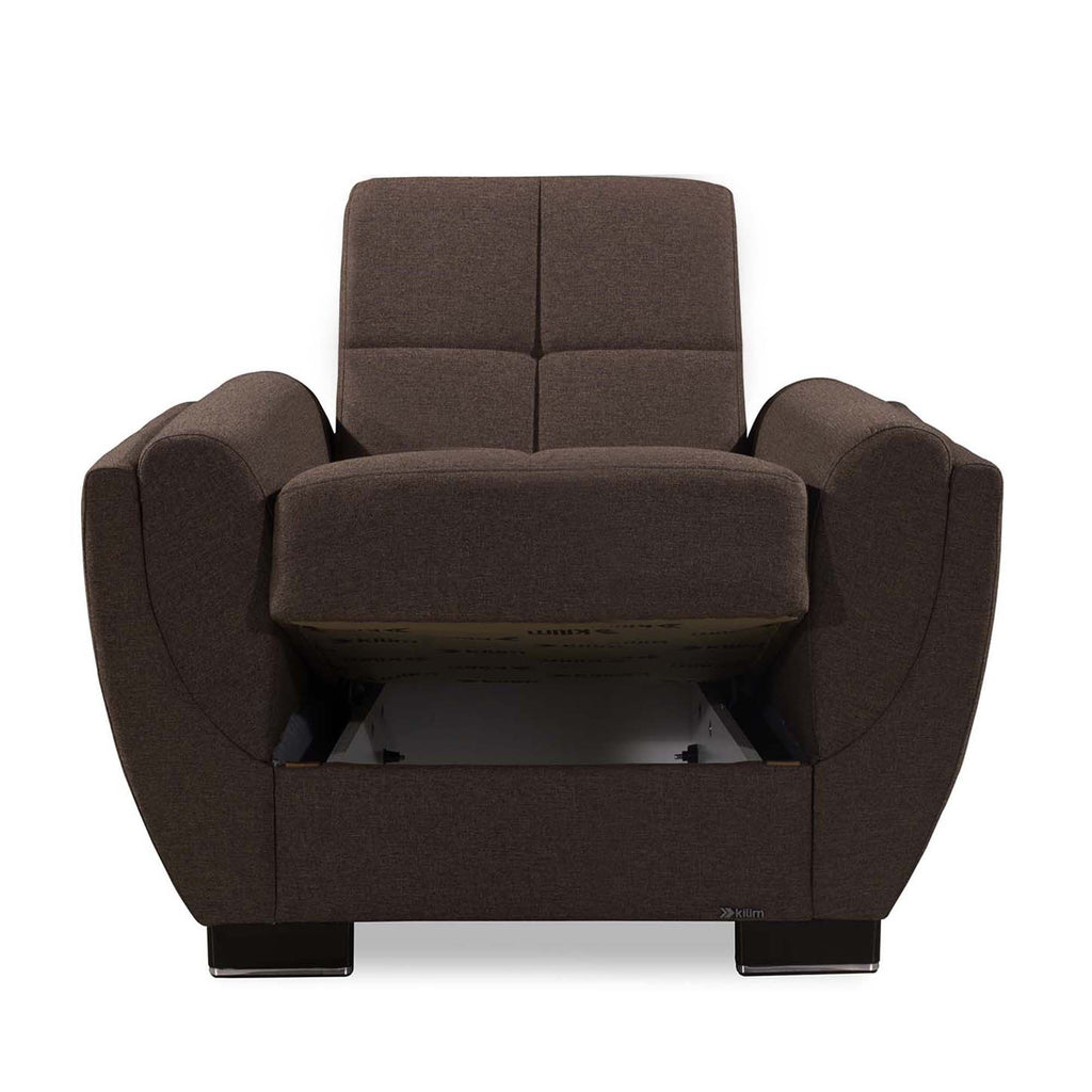 Ottomanson Armada Air - Upholstered Convertible Armchair With Storage - Polyester