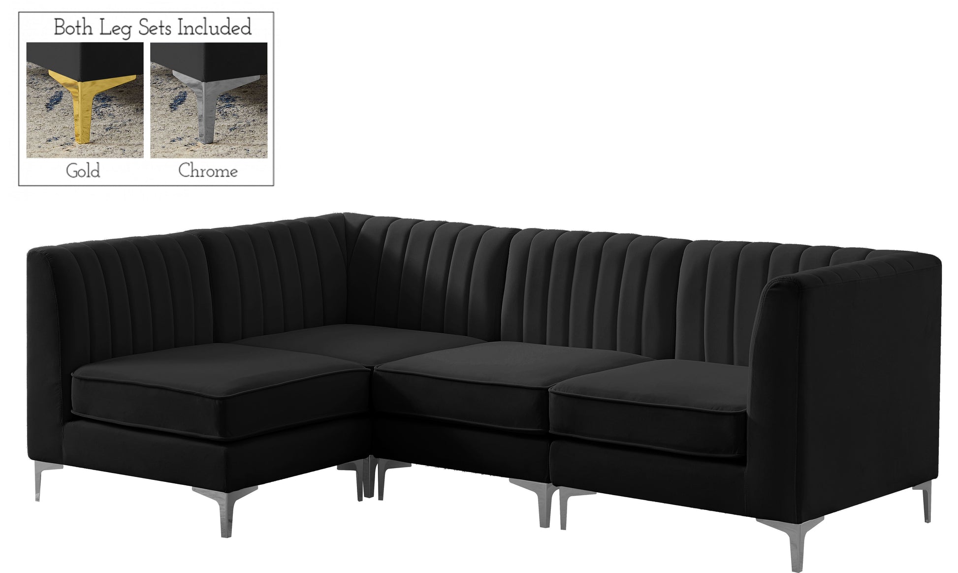 Alina - 4 Piece Modular L-Shaped Sectional