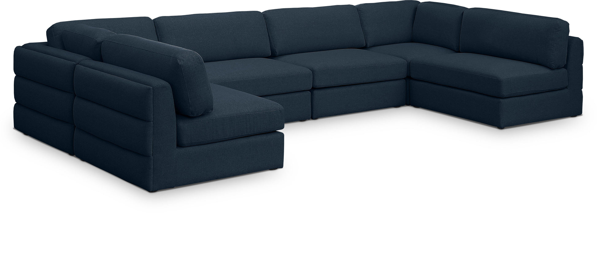 Beckham - 6 Piece Modular U-Shaped Armless Sectional