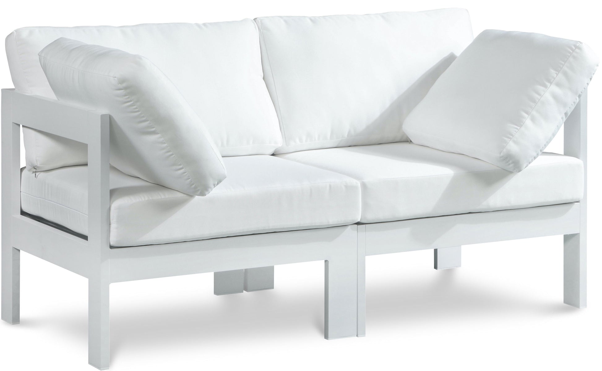 Nizuc - Outdoor Patio 2 Seat Modular Sofa With White Frame