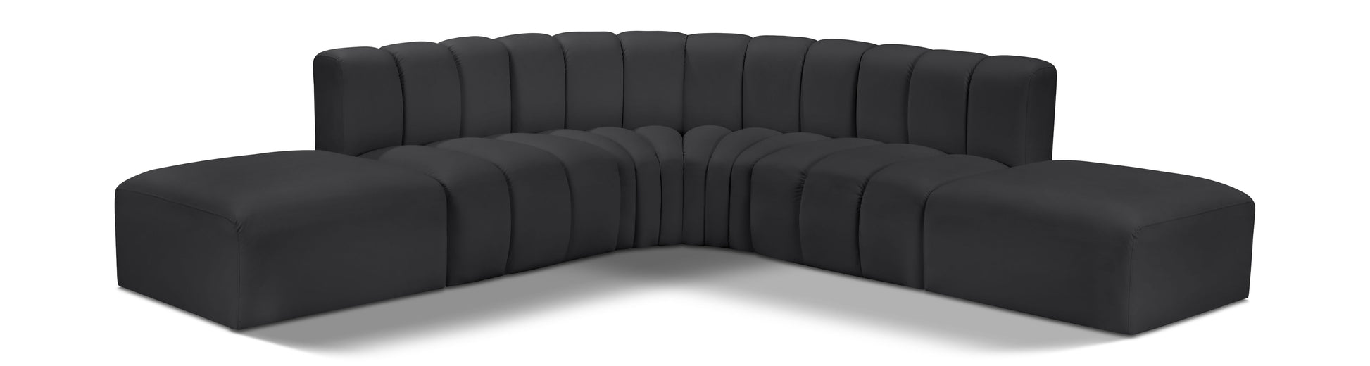 Arc - Faux Leather 6 Piece Corner Modular Sofa