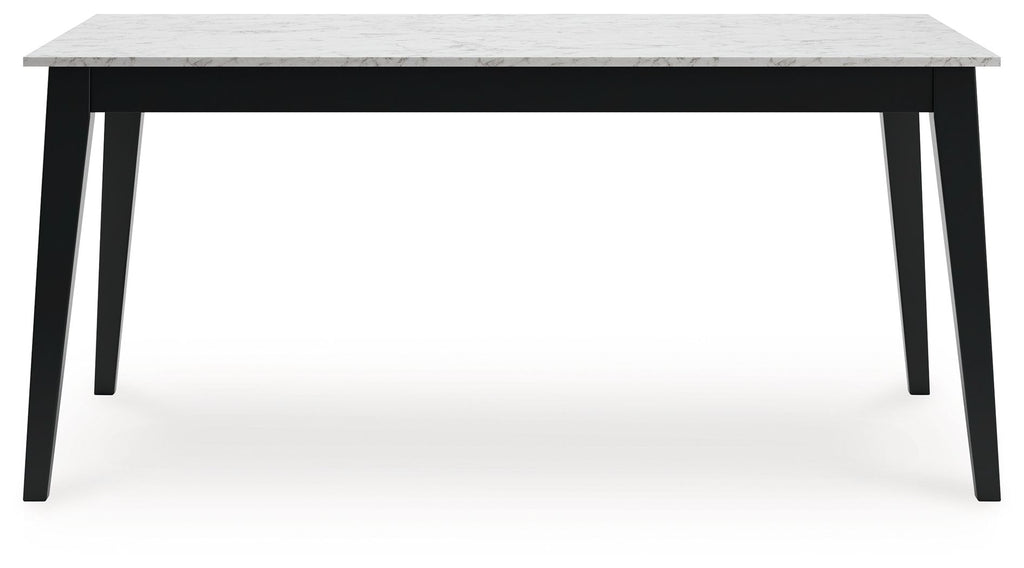Jettaya - Black / White - Rectangular Dining Room Table