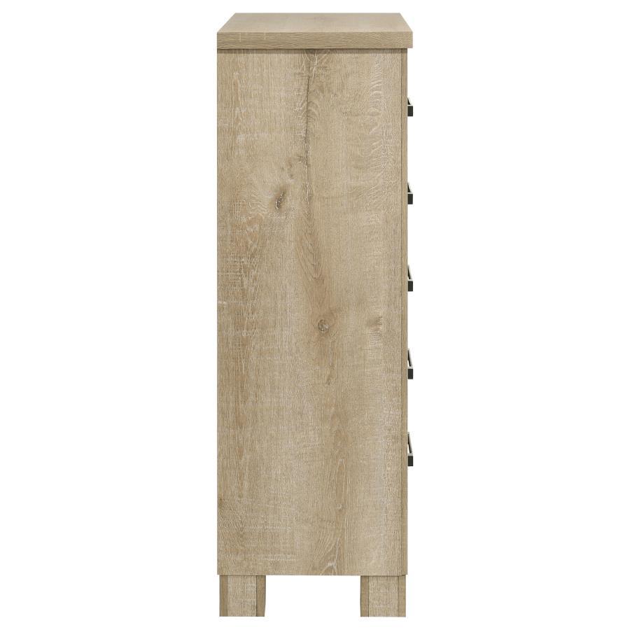 Oakglen - 5-Drawer Bedroom Chest Of Drawers - Weathered Oak