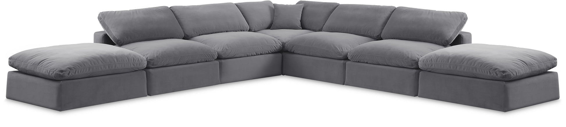 Comfy - 7 Piece Velvet Modular Corner Sectional