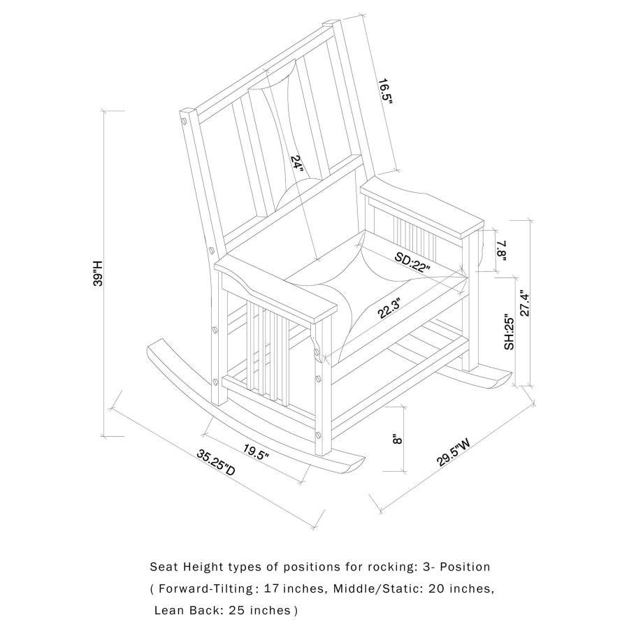 Ida - Upholstered Rocking Chair - Tobacco