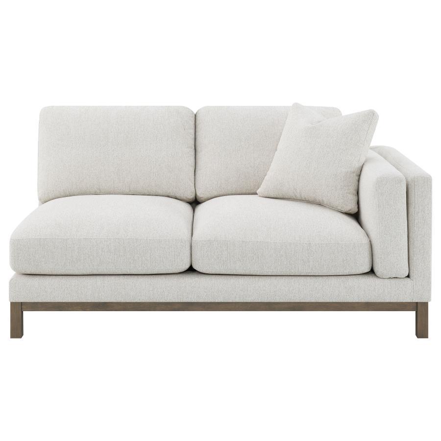 Geneva - Boucle Upholstered Sectional Chaise Sofa - Sand