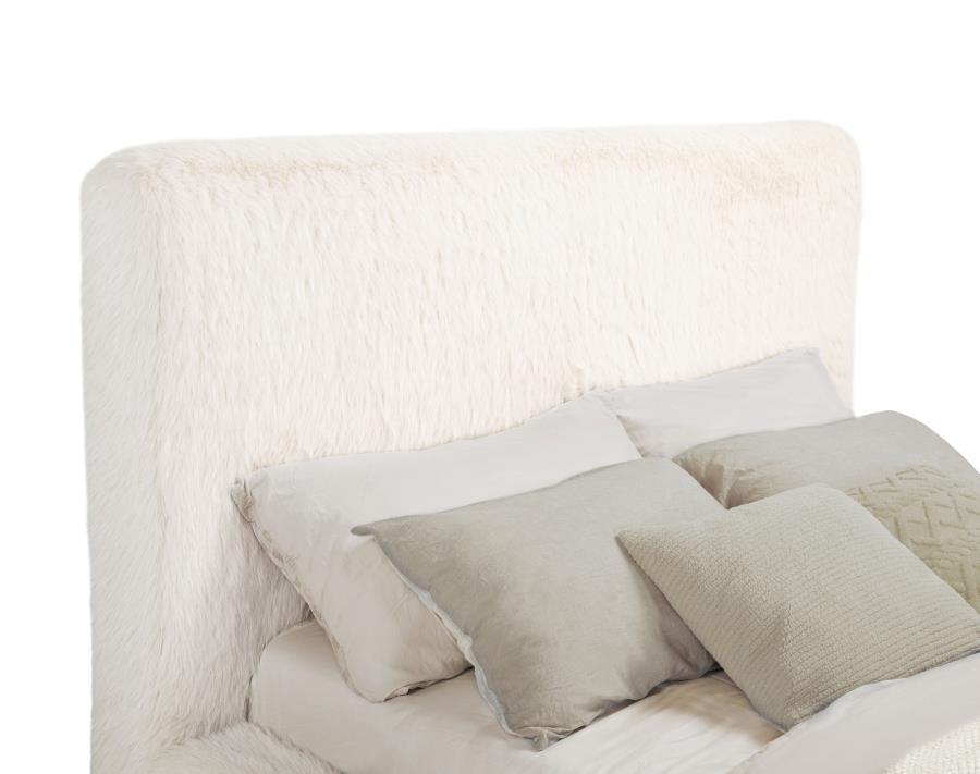 Rebecca - Faux Fur Upholstered Bed