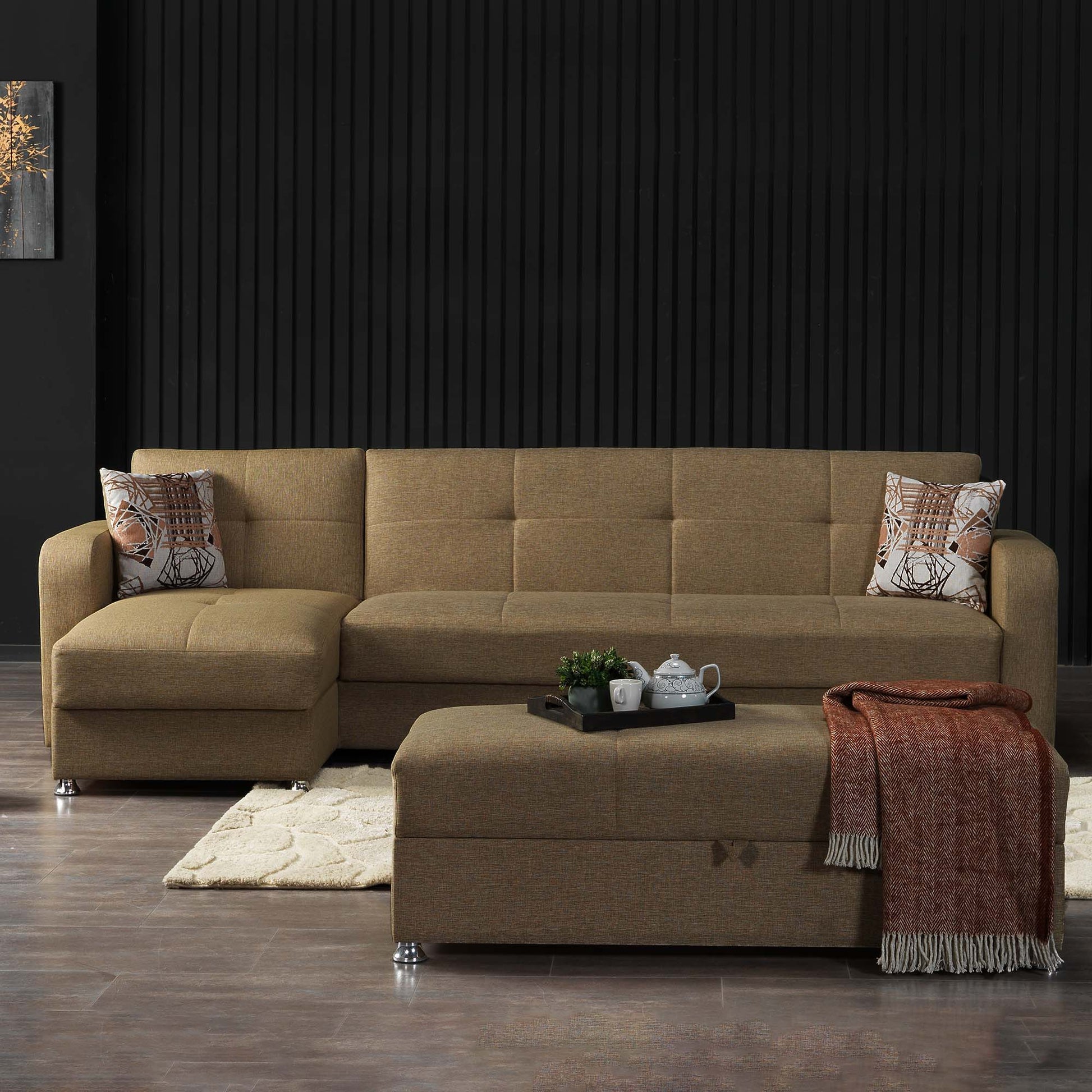 Ottomanson Harmony - Upholstered Convertible Sectional With Storage