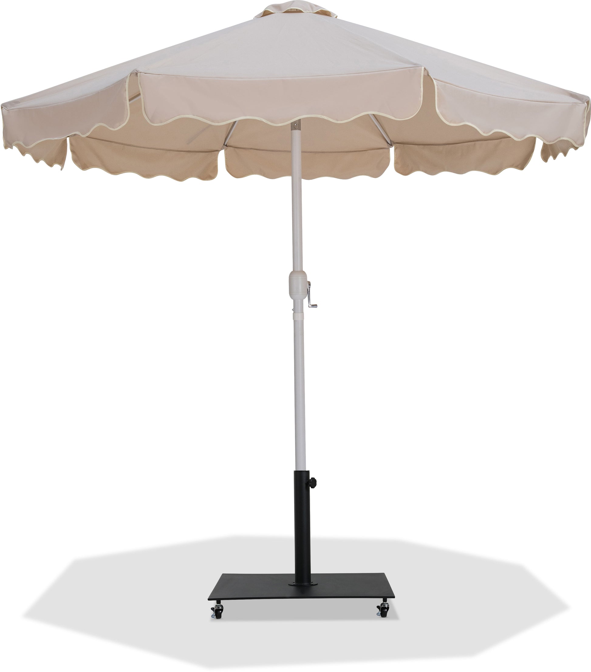 Amalfi - Aluminum Patio Umbrella - Black Base / White Pole