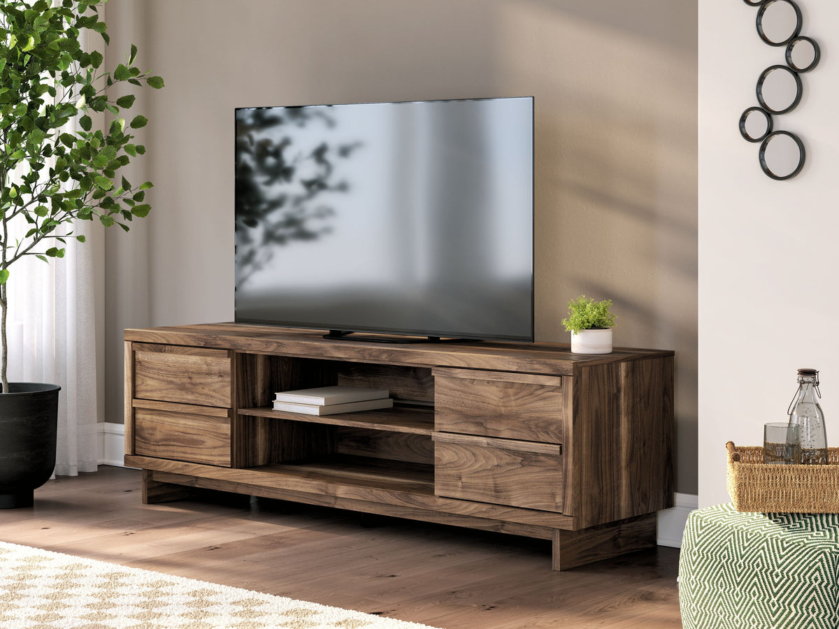 Zadilyn - Brown - XL TV Stand With Fireplace Option