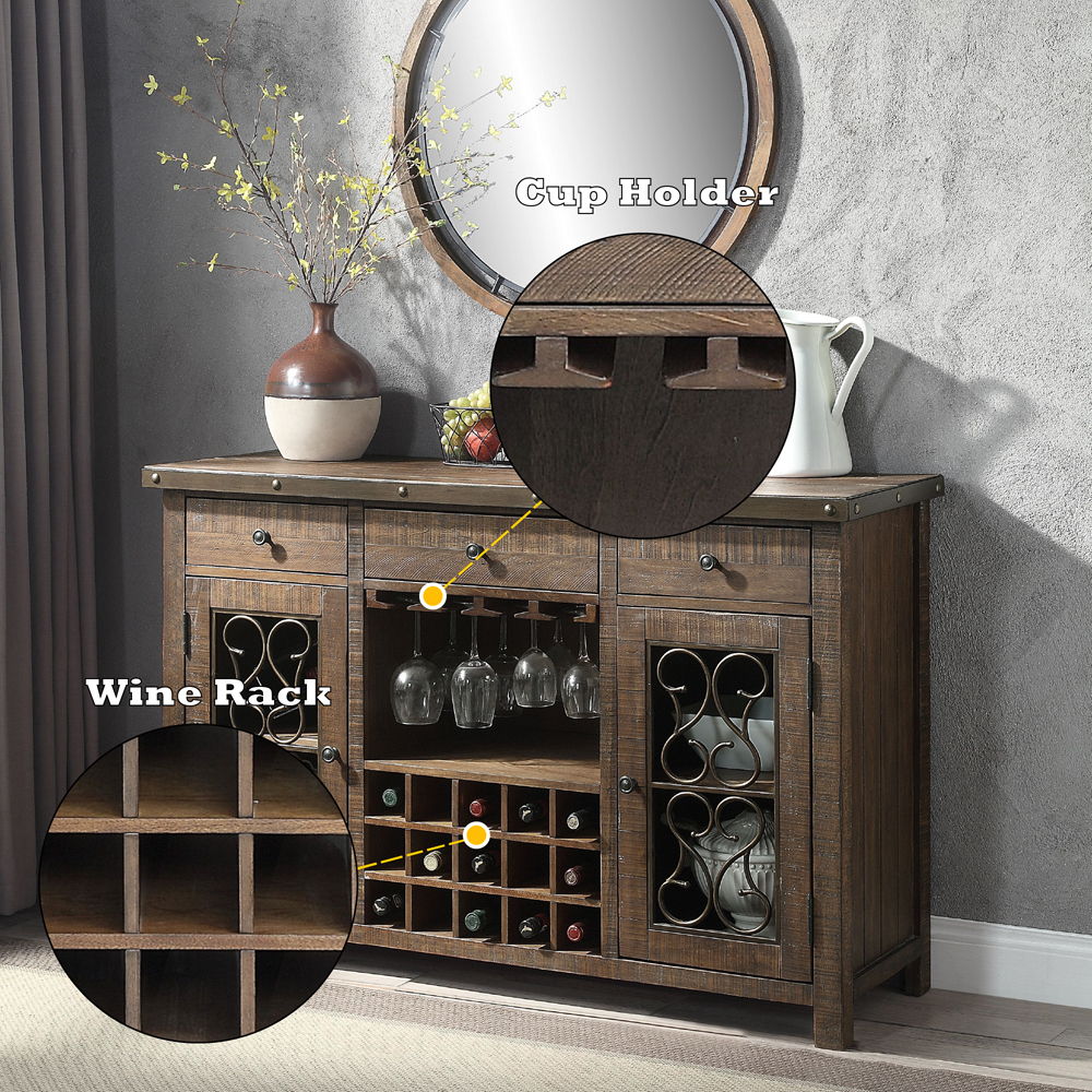 Raphaela - Server - Weathered Cherry Finish