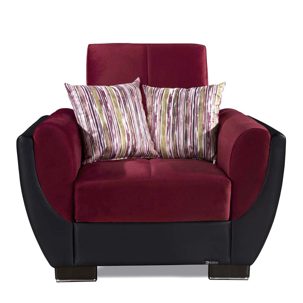 Ottomanson Armada Air - Upholstered Convertible Armchair With Storage - Microfiber