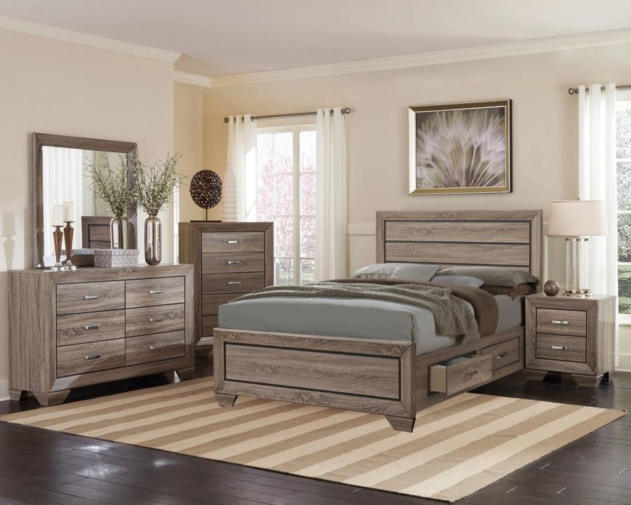 Kauffman - Wood Storage Panel Bed