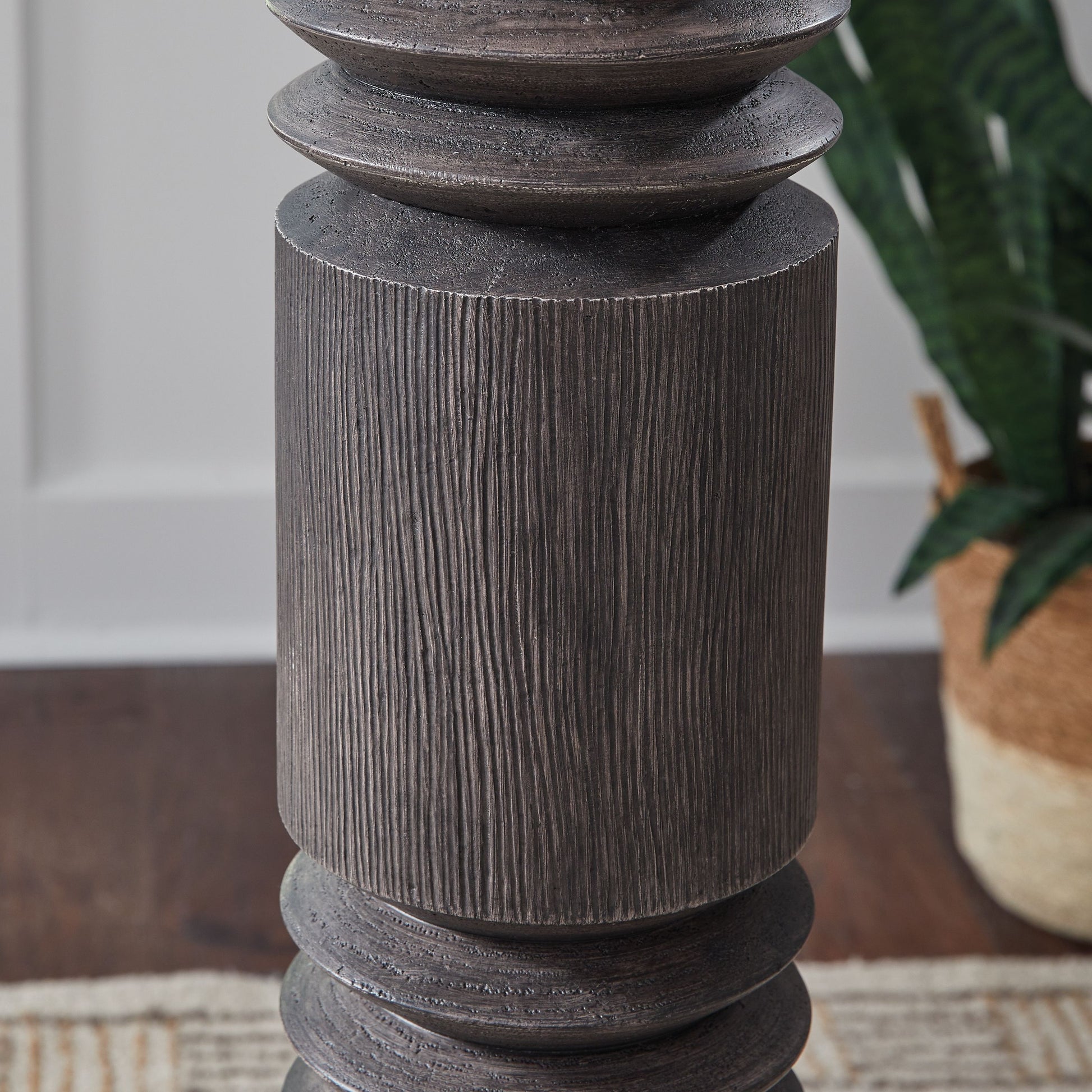 Fainwell - Distressed Black - Poly Floor Lamp