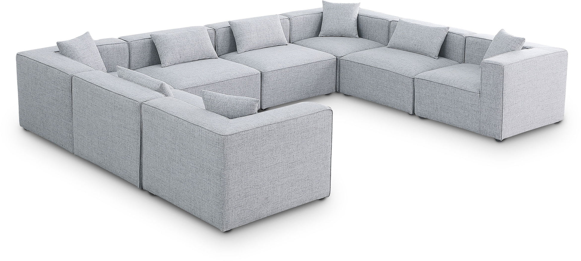 Cube - Linen 8 Piece Modular Sectional