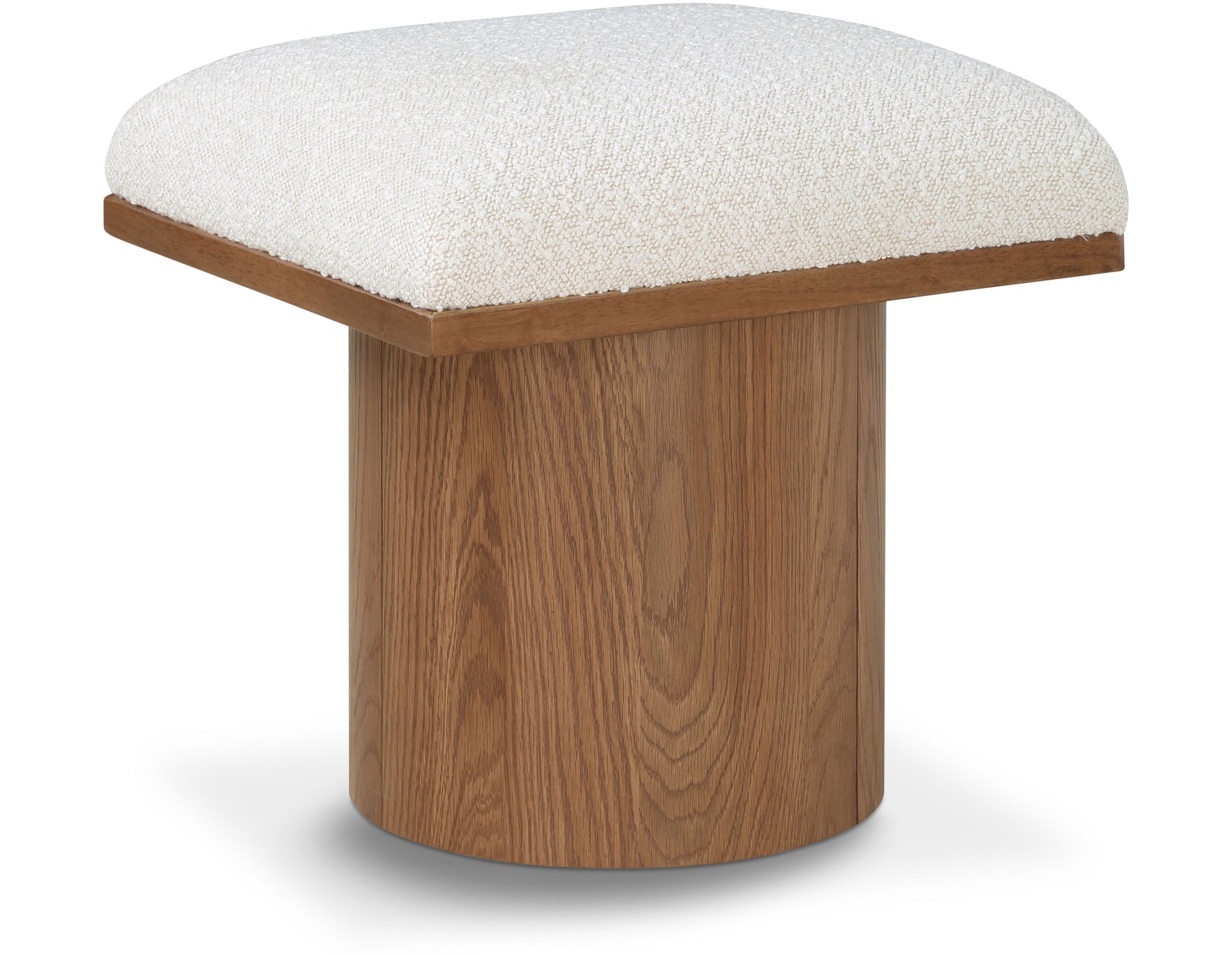 Pavilion - Bench / Stool With Brown Base - Cream