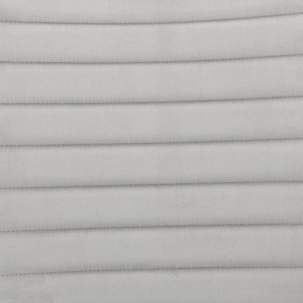 Elizaveta - Counter Height Chair (Set of 2) - Gray Velvet, Faux Crystal Diamonds &White High Gloss Finish