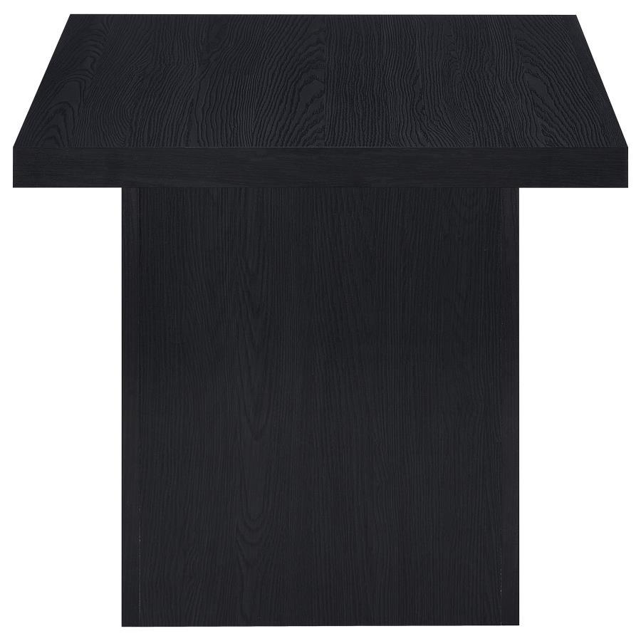 Max - Square Engineered Laminate End Side Table - Black