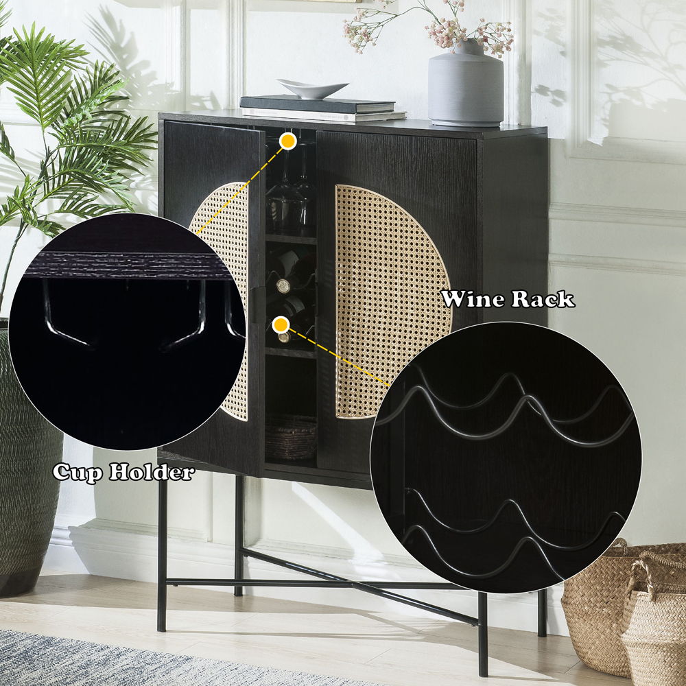 Colson - Wine Cabinet - Black Finish