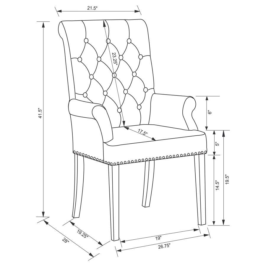 Alana - Upholstered Dining Arm Chair