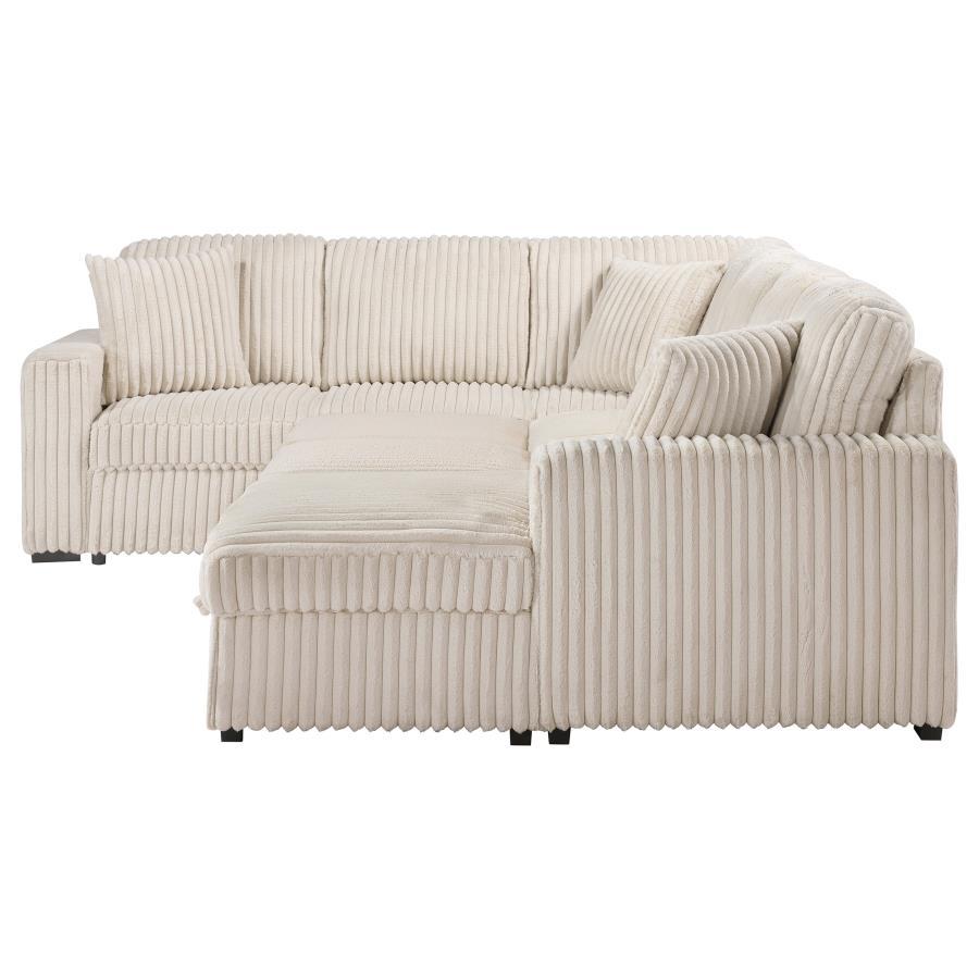 Devonshire - Sleeper Sectional Sofa Storage Chaise - Camel