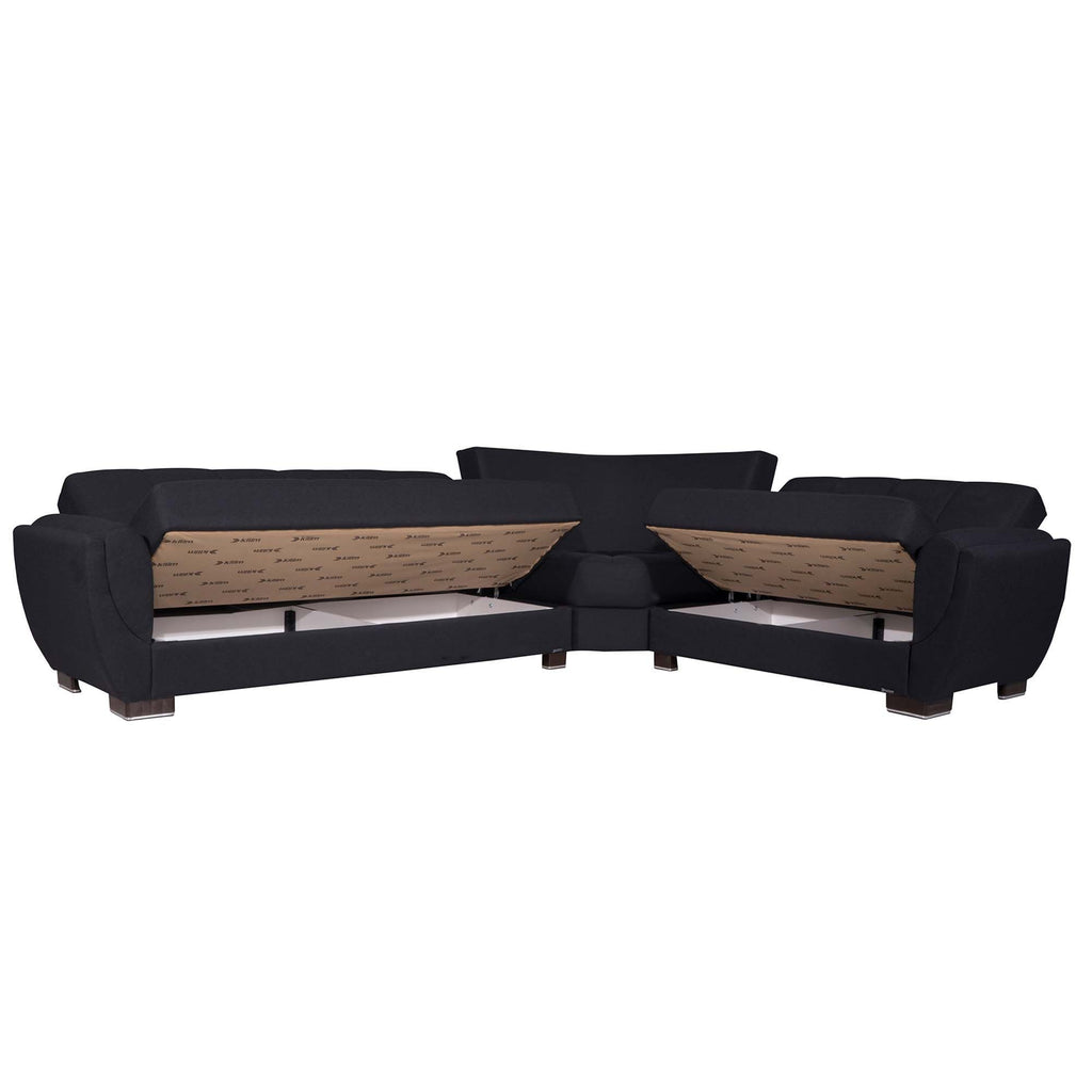 Ottomanson Armada Air - Upholstered Convertible Sectional With Storage - Polyester