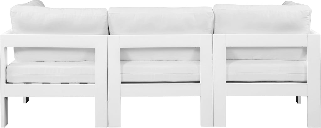 Nizuc - Outdoor Patio 3 Seat Modular Sofa With White Frame