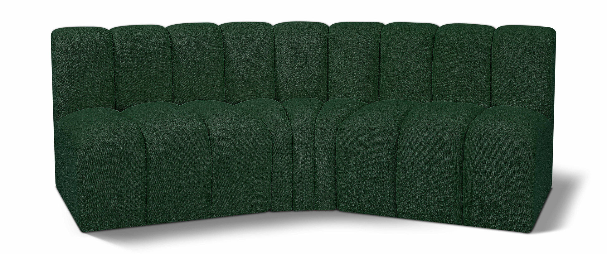 Arc - Boucle Fabric 3 Piece Modular Corner Sofa