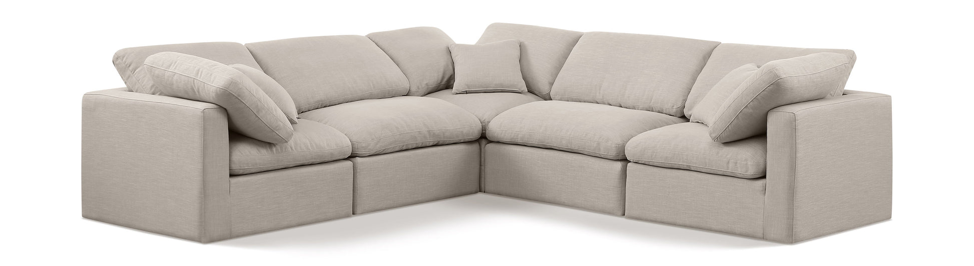 Indulge - Linen 5 Piece Modular Corner Sectional