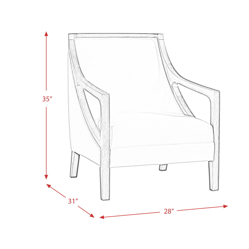 Hopkins - Chair With White Wash Arm - Columbia Natural