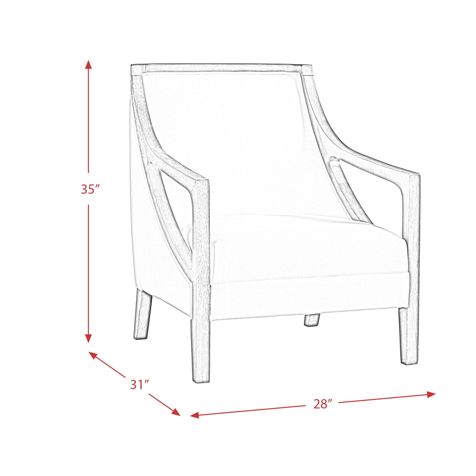 Hopkins - Chair With White Wash Arm - Columbia Natural