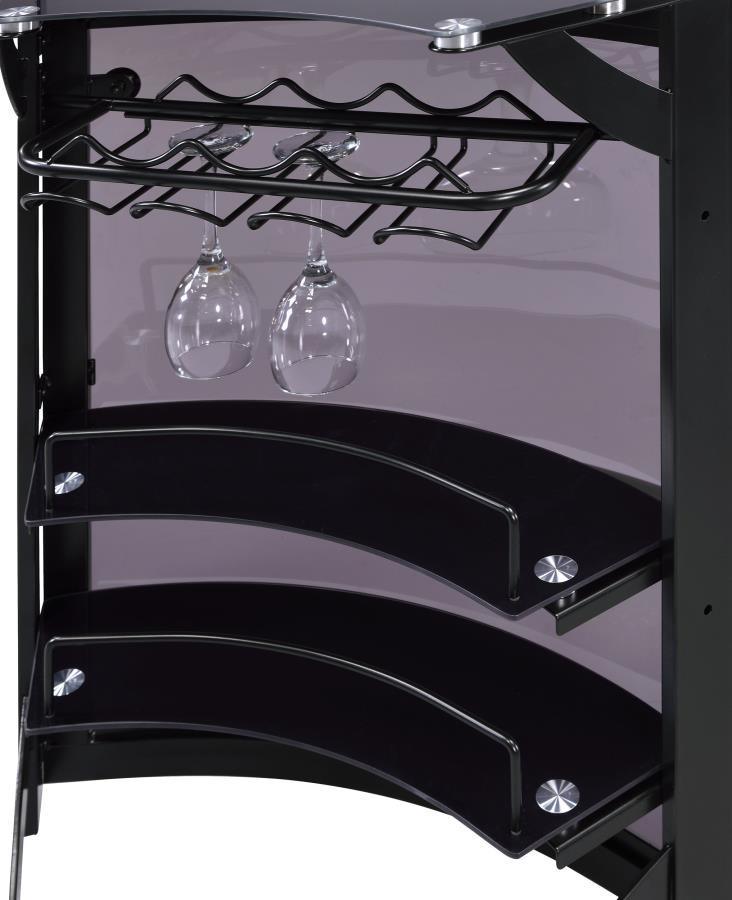 Dallas - 2-Shelf Curved Freestanding Home Bar Cabinet