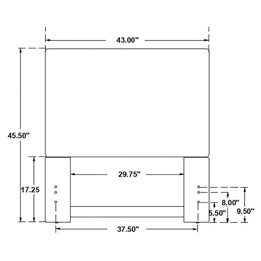 Pirro - Upholstered Twin Panel Headboard - Sand