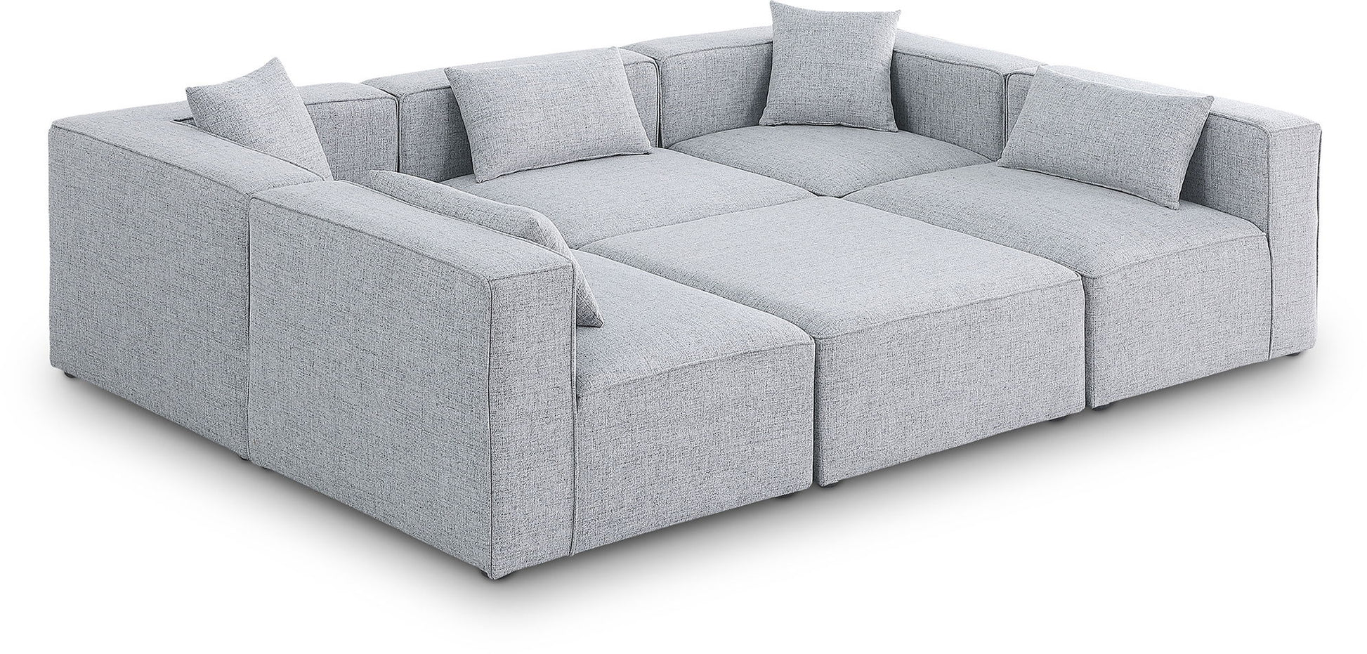 Cube - Linen 6 Piece Modular Sectional