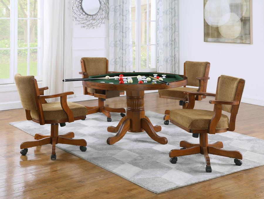 Mitchell - 5 Piece Dining And Game Table Set - Amber