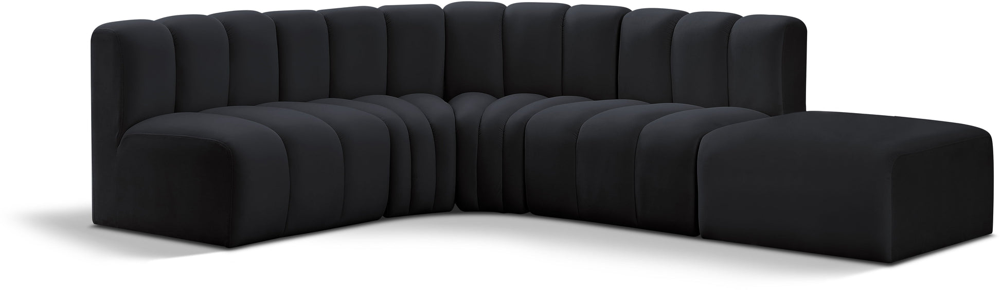 Arc - Velvet 5 Piece Corner Modular Sofa